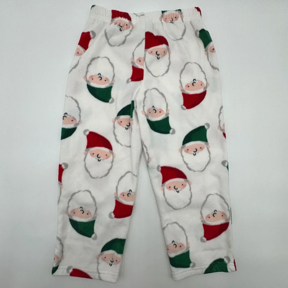 Carters Kids 2-Piece Set Santa Fleece and Cotton Pajamas 5t/5A Christmas‎ Cozy